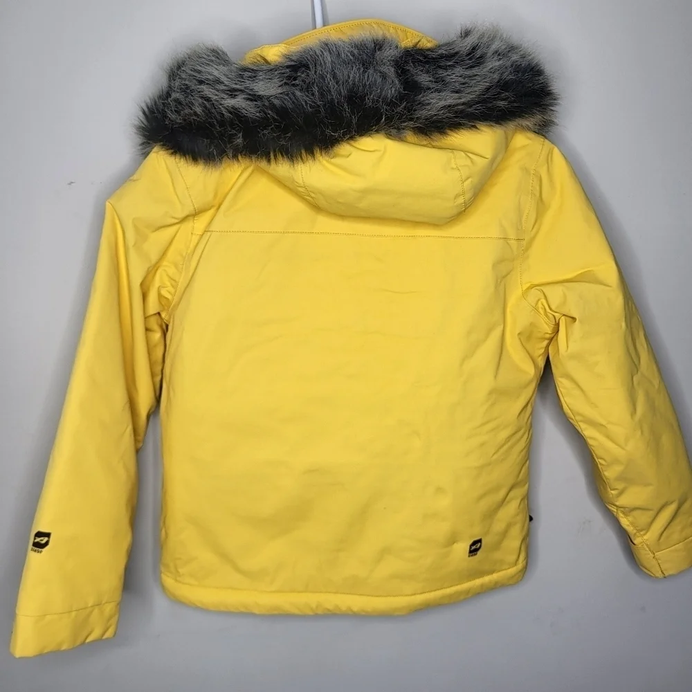 Orage Kids Yellow Prime 10 Ski Jacket Size 7 Extra Small Full Zip